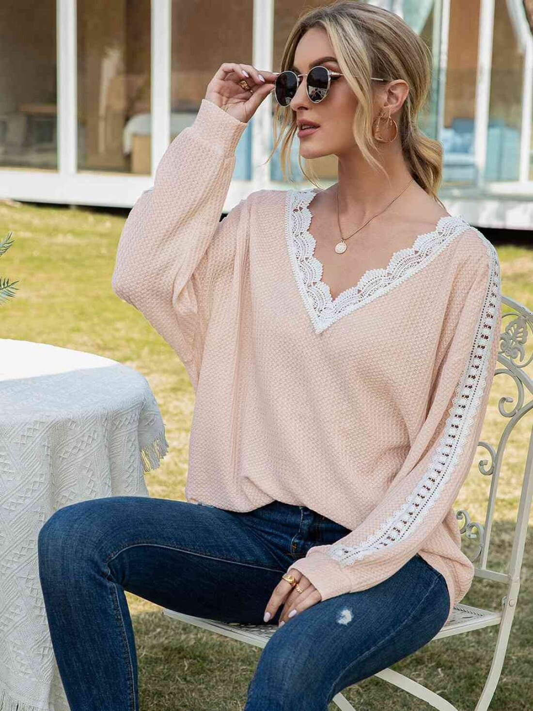 Ashley Lace Trimmed Top Pre Order