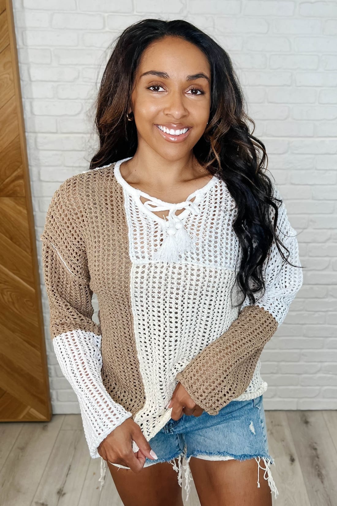 Color Block Loose Knit Sweater