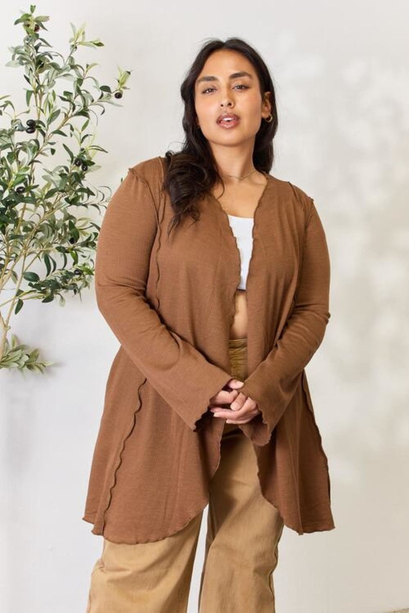 Culture Code Full Size Open Front Long Sleeve Cardigan | Sweaters & Cardigans