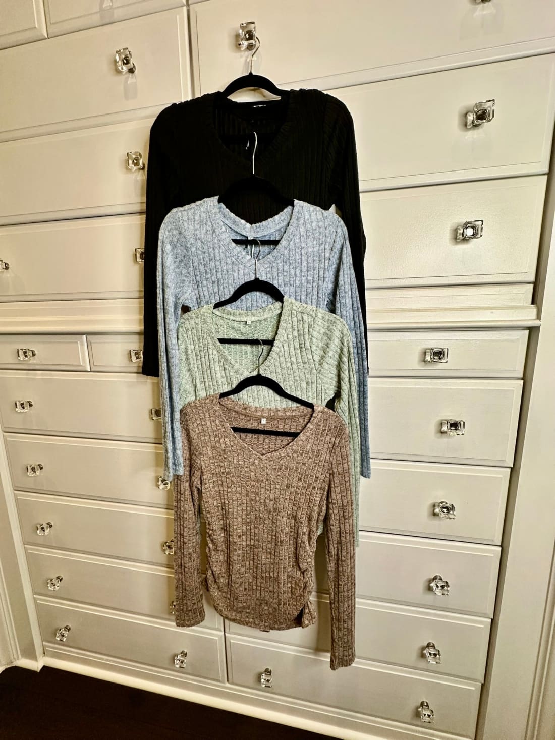 Fitted Ribbed Sweater with Ruching