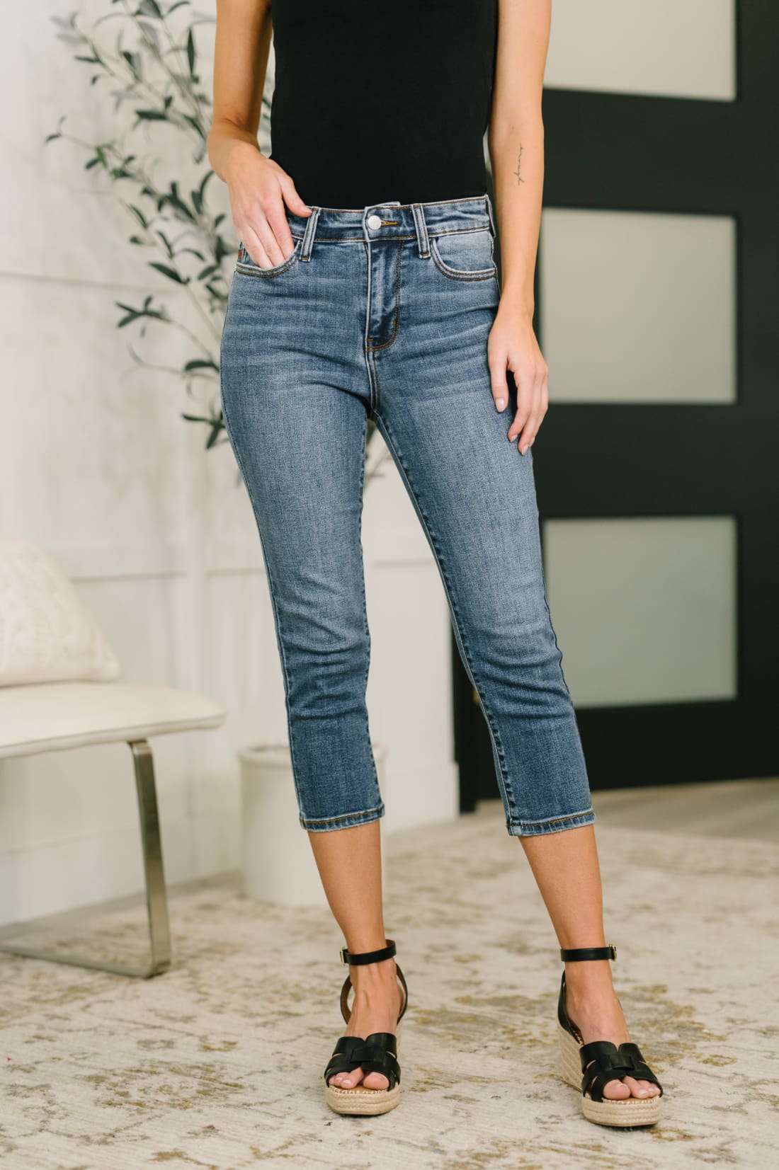 Judy Blue ’Deborah’ Mid Rise Capri
