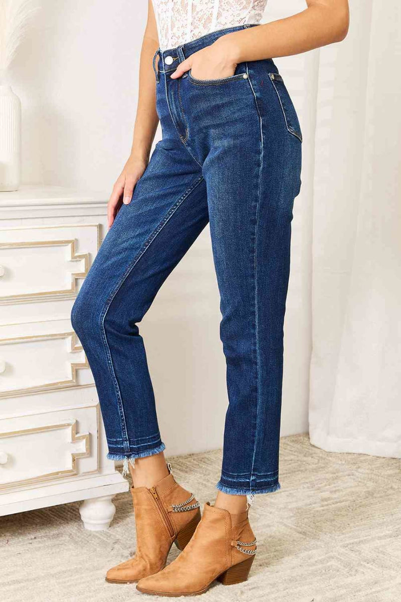 Judy Blue Full Size High Waist Released Hem Slit Jeans | Women’s Jeans