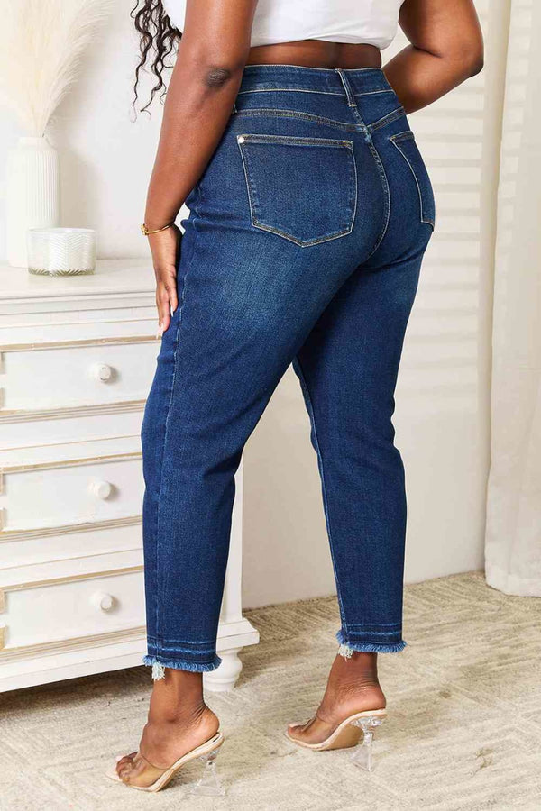 Judy Blue Full Size High Waist Released Hem Slit Jeans | Women’s Jeans