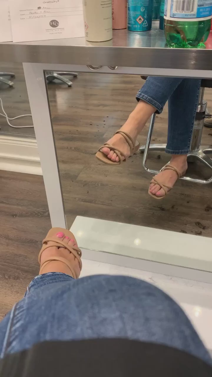 Almost Flat Nude Sandals