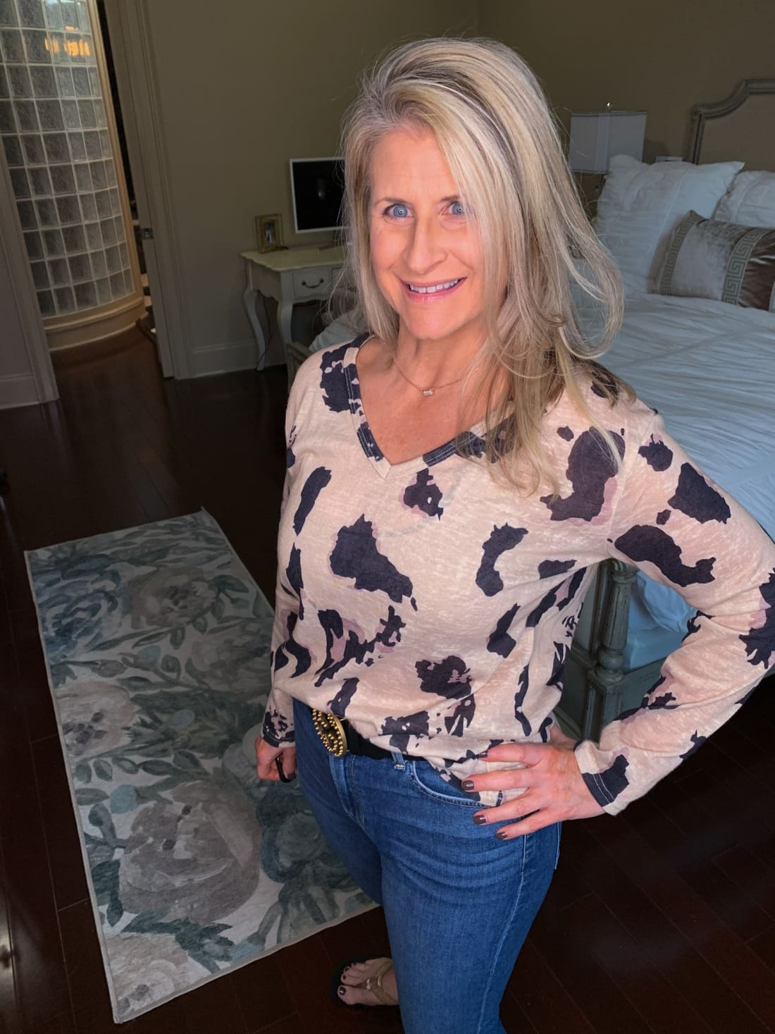 Angele Leopard Print Blouse