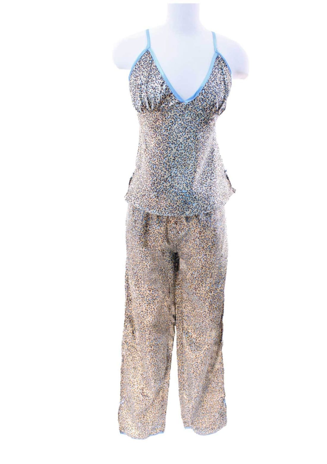 Boutique Fashion Sante Classics Satin Leopard Pajamas | Loungewear Lingerie PJ’s