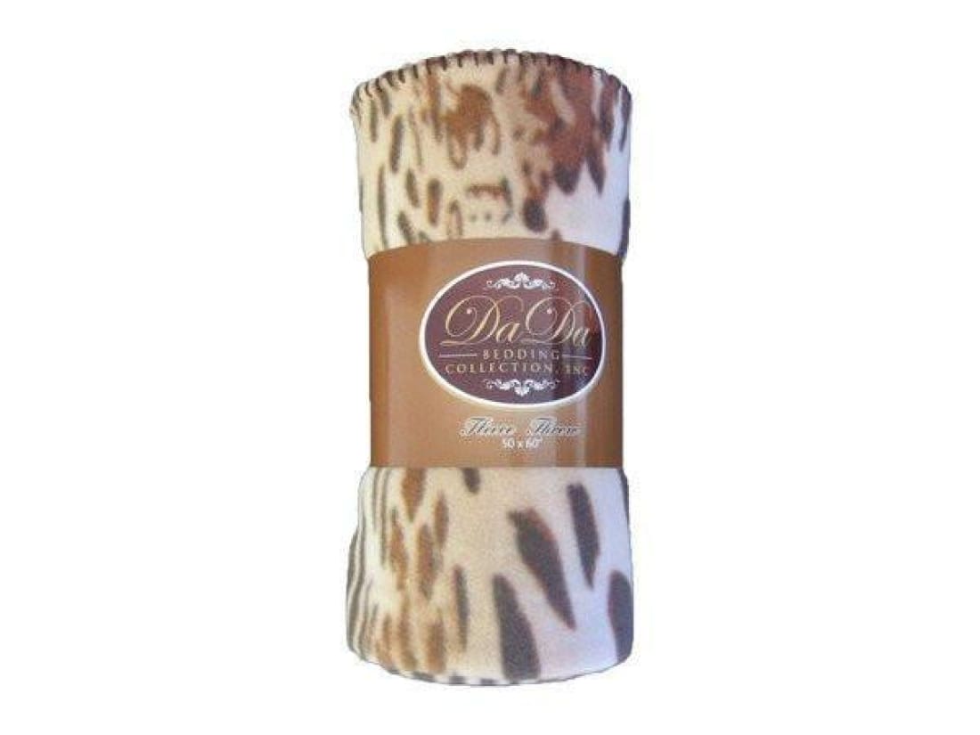 Boutique Style Animal Cheetah Print Fleece Throw Blanket - 5 sizes