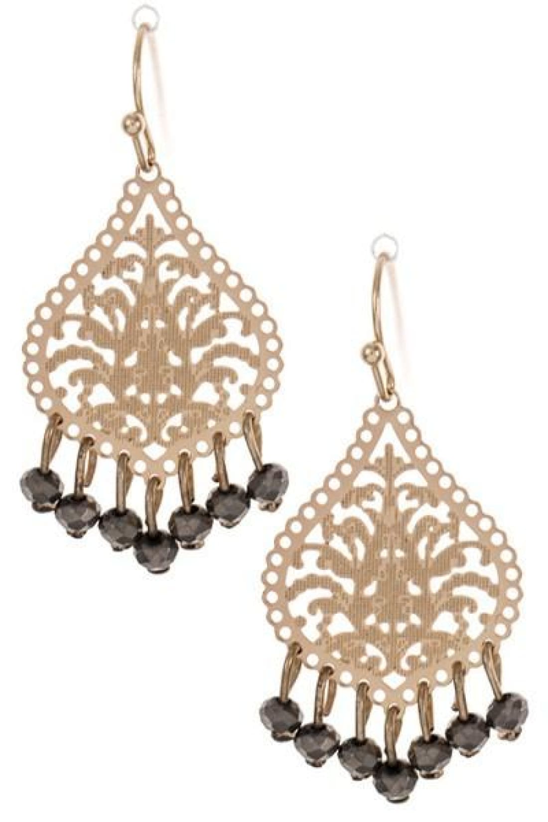 Boutique Style Dainty Feminine Gold Filigree Small Chandelier Earrings