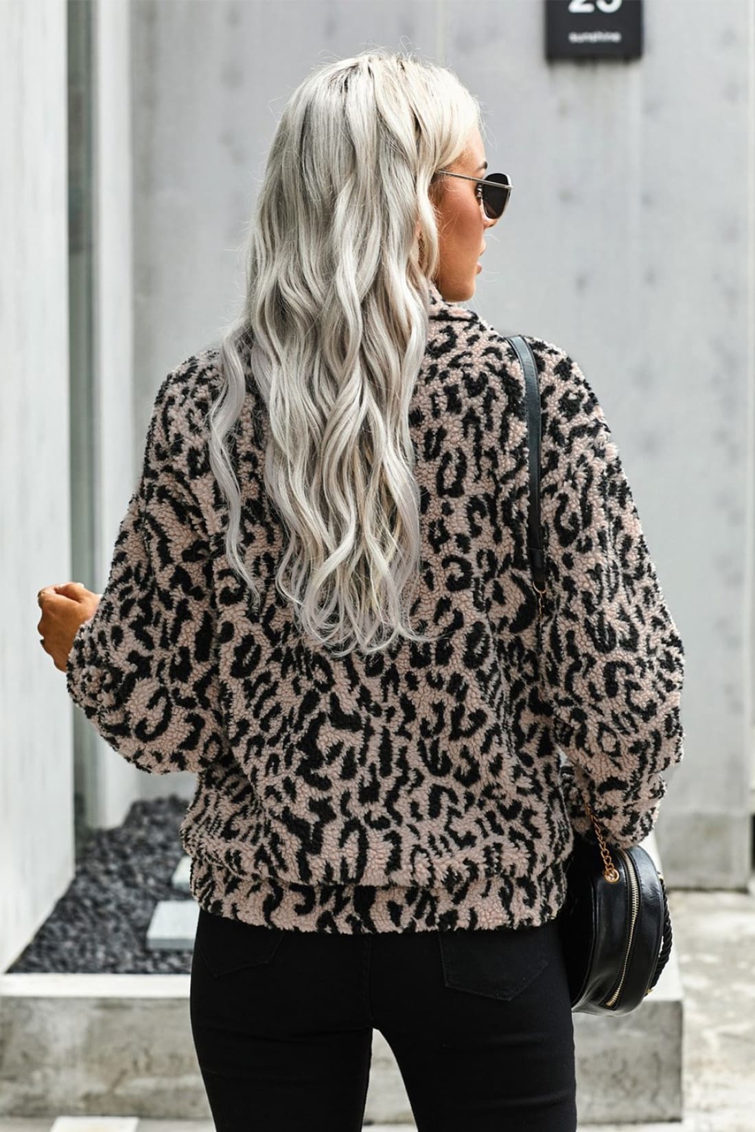 Chic Sherpa Jacket in Leopard - Sample 50%