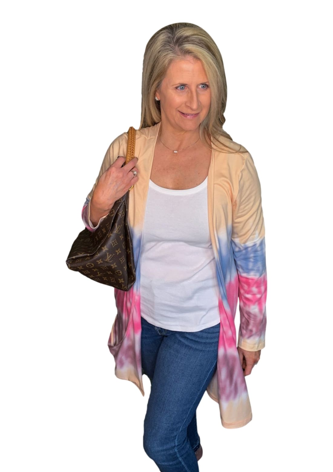 Monica Tie Dye Open Cardigan - Multi