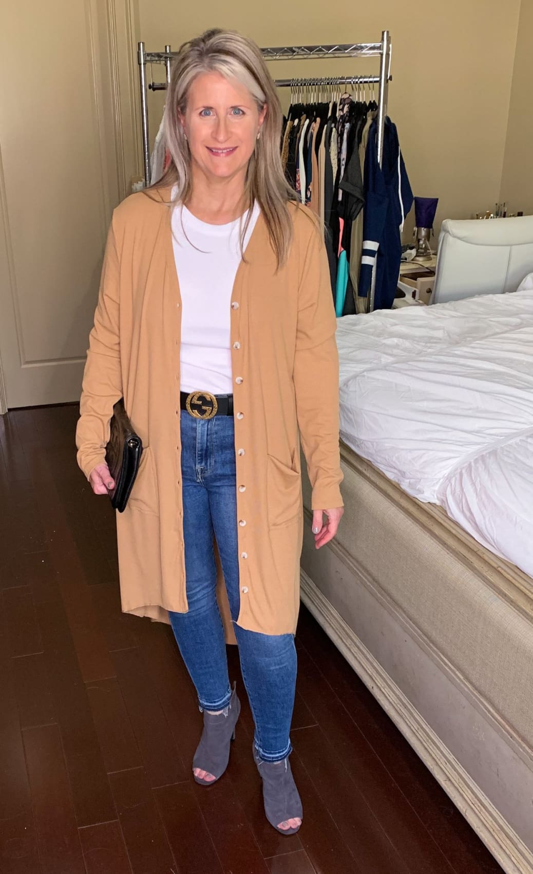 Slouchy Dramatic Button Down Pocketed High Low Cardigan