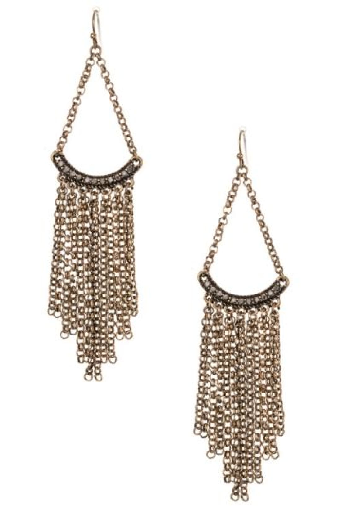 Style Boutique Fringe Boho Statement Dangle Earrings