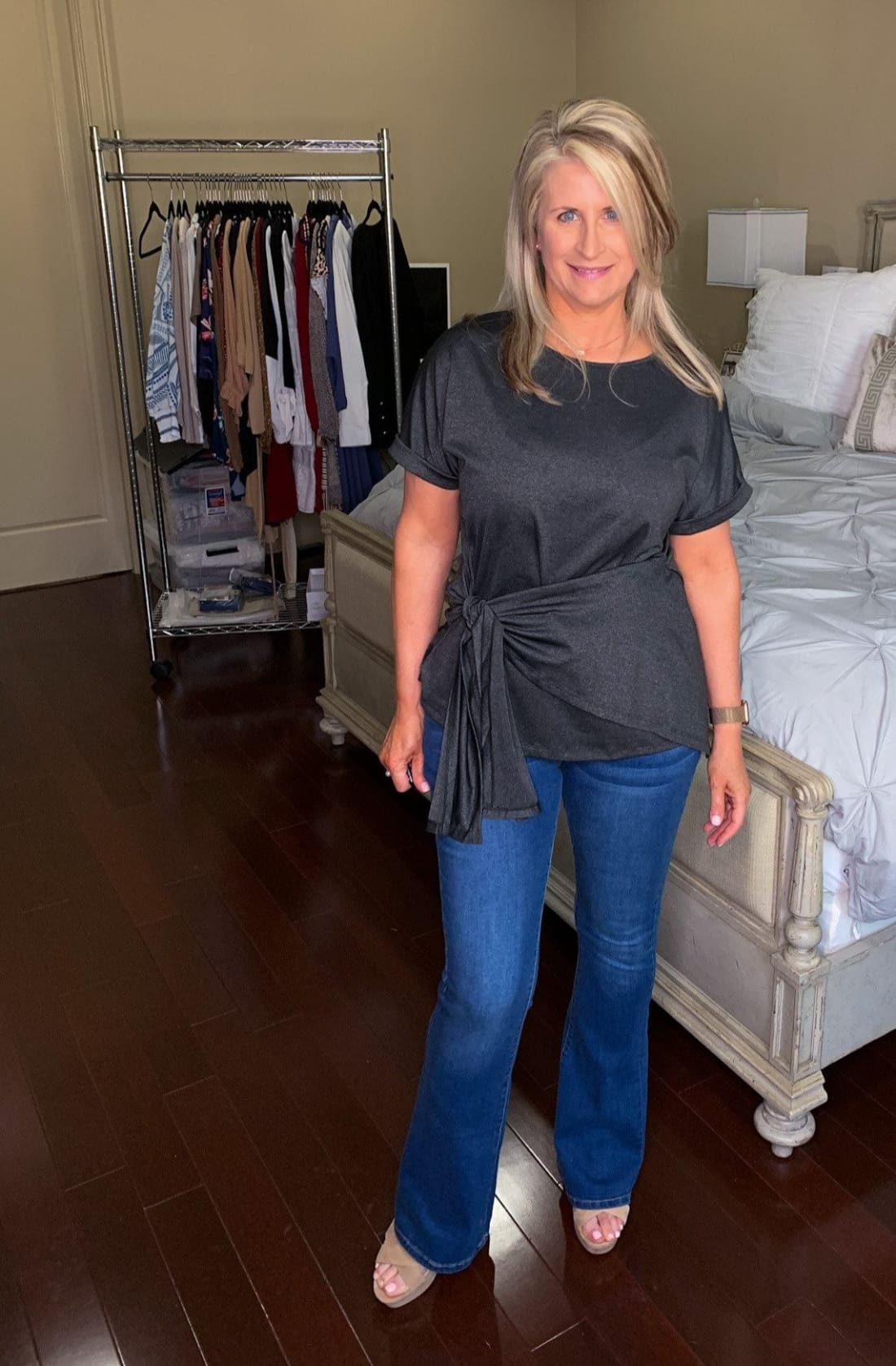 Wrap Self-Tie Waist Short Sleeve Top - Several Colors