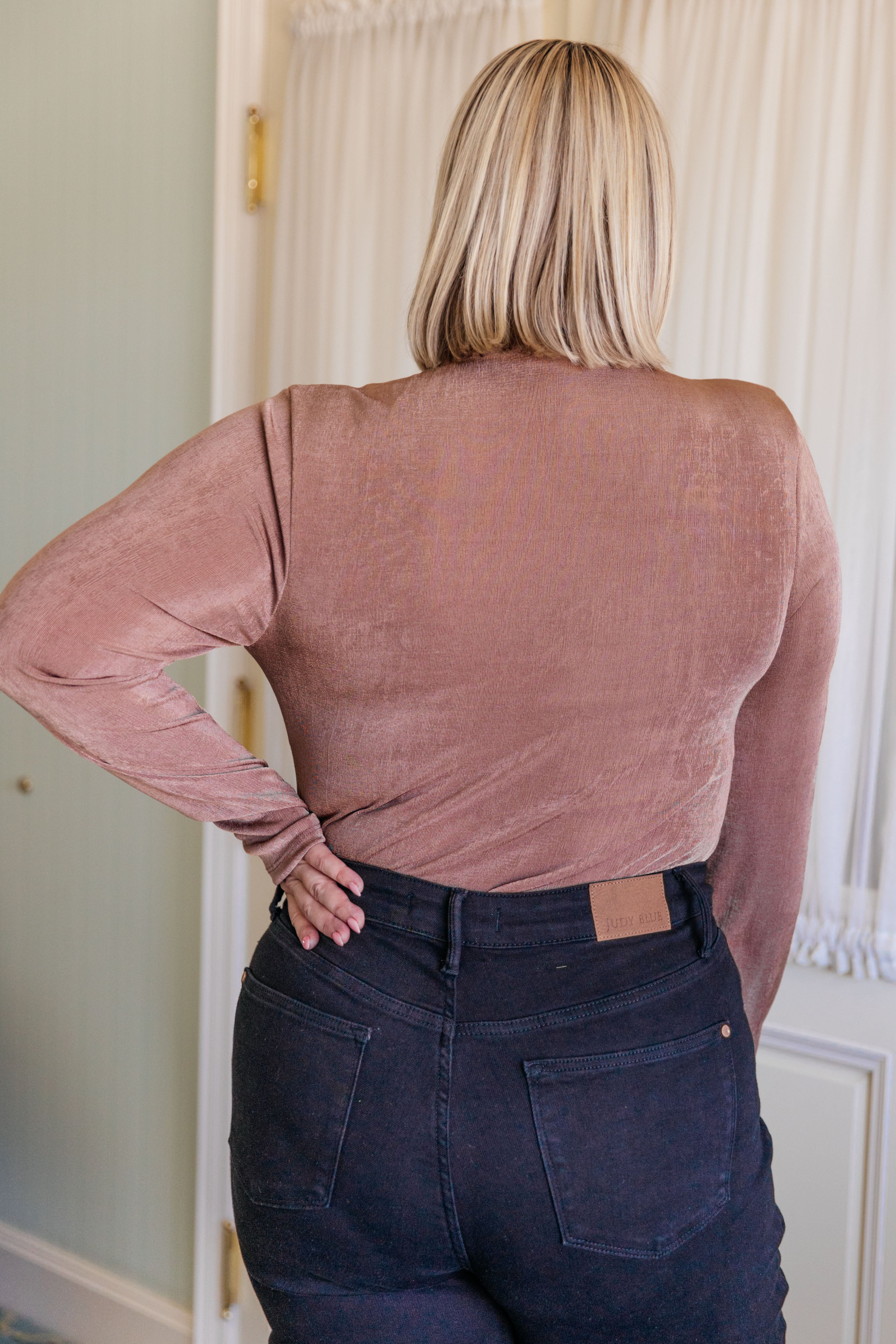 Wrapped in Bronze Shimmery Bodysuit