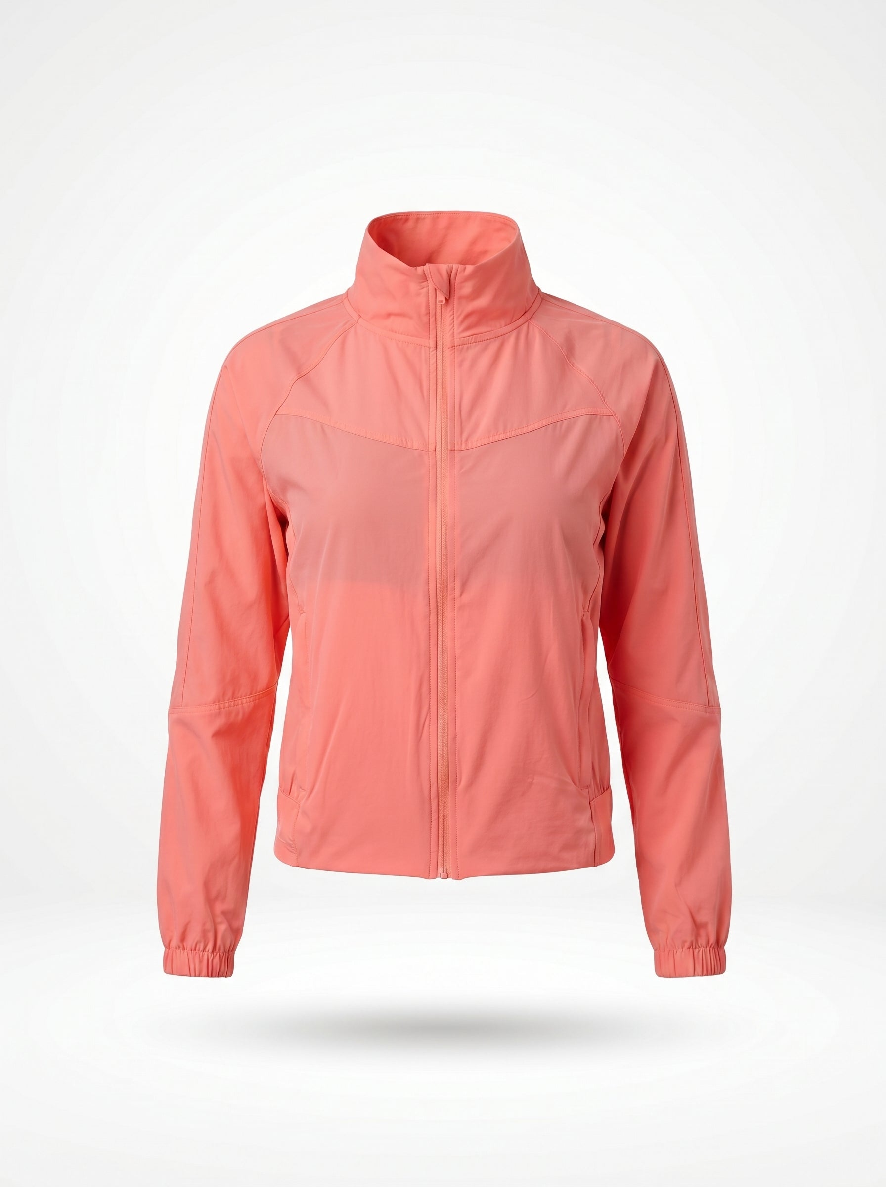 Fit Happens Nylon Tennis Jacket in Coral Rose
