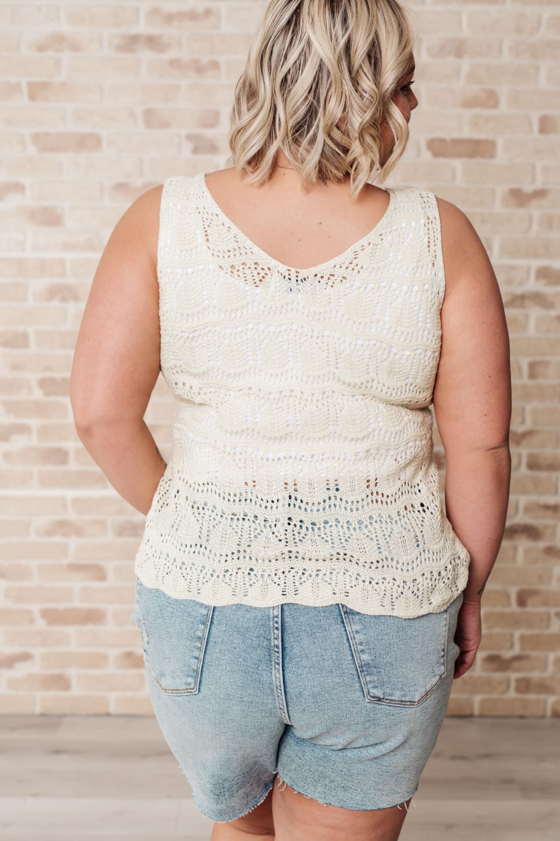 Crochet Summer Sweater in Oatmeal | Tops