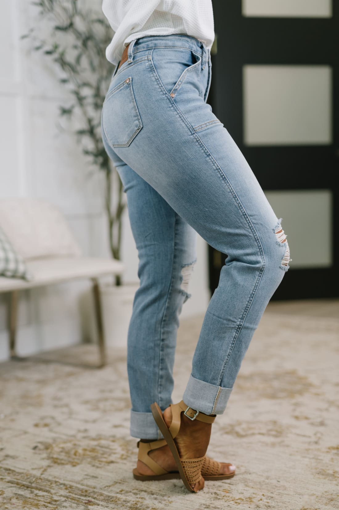 Judy Blue Distressed Boyfriend Jeans