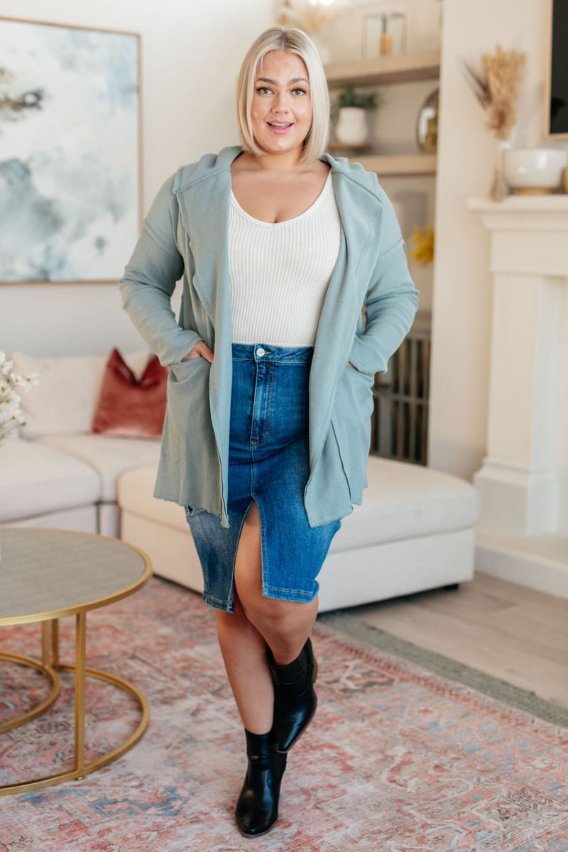 Denim Cargo Skirt - High Rise