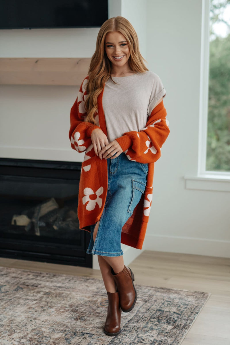 Denim Cargo Skirt - High Rise