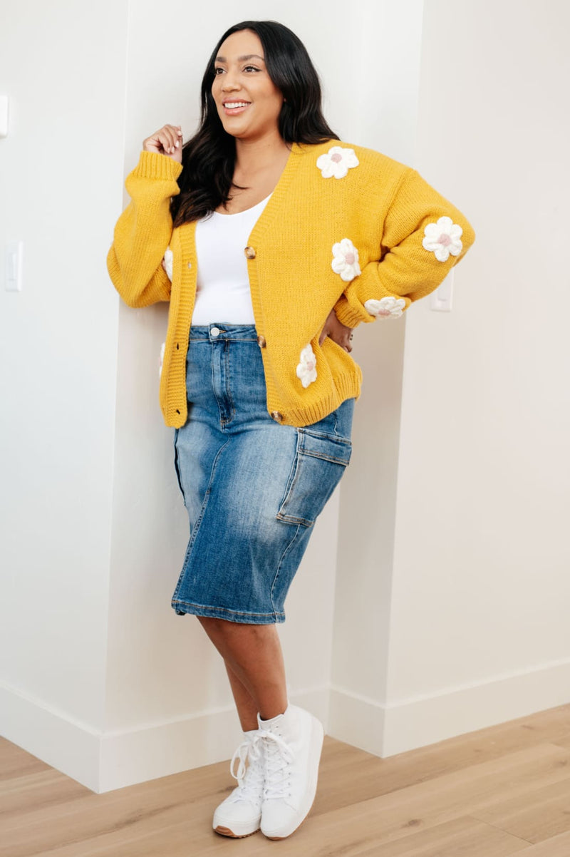 Denim Cargo Skirt - High Rise