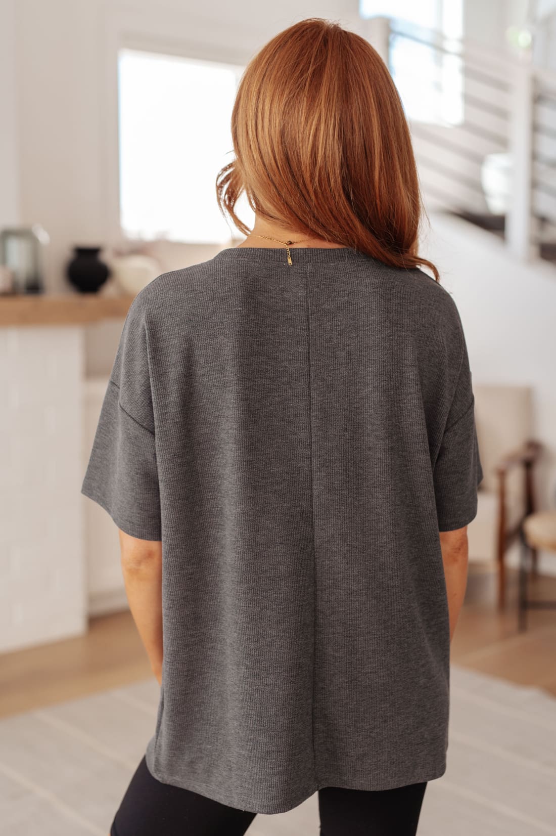 Always Enough Graphic Tee in Charcoal | Tops & Tees