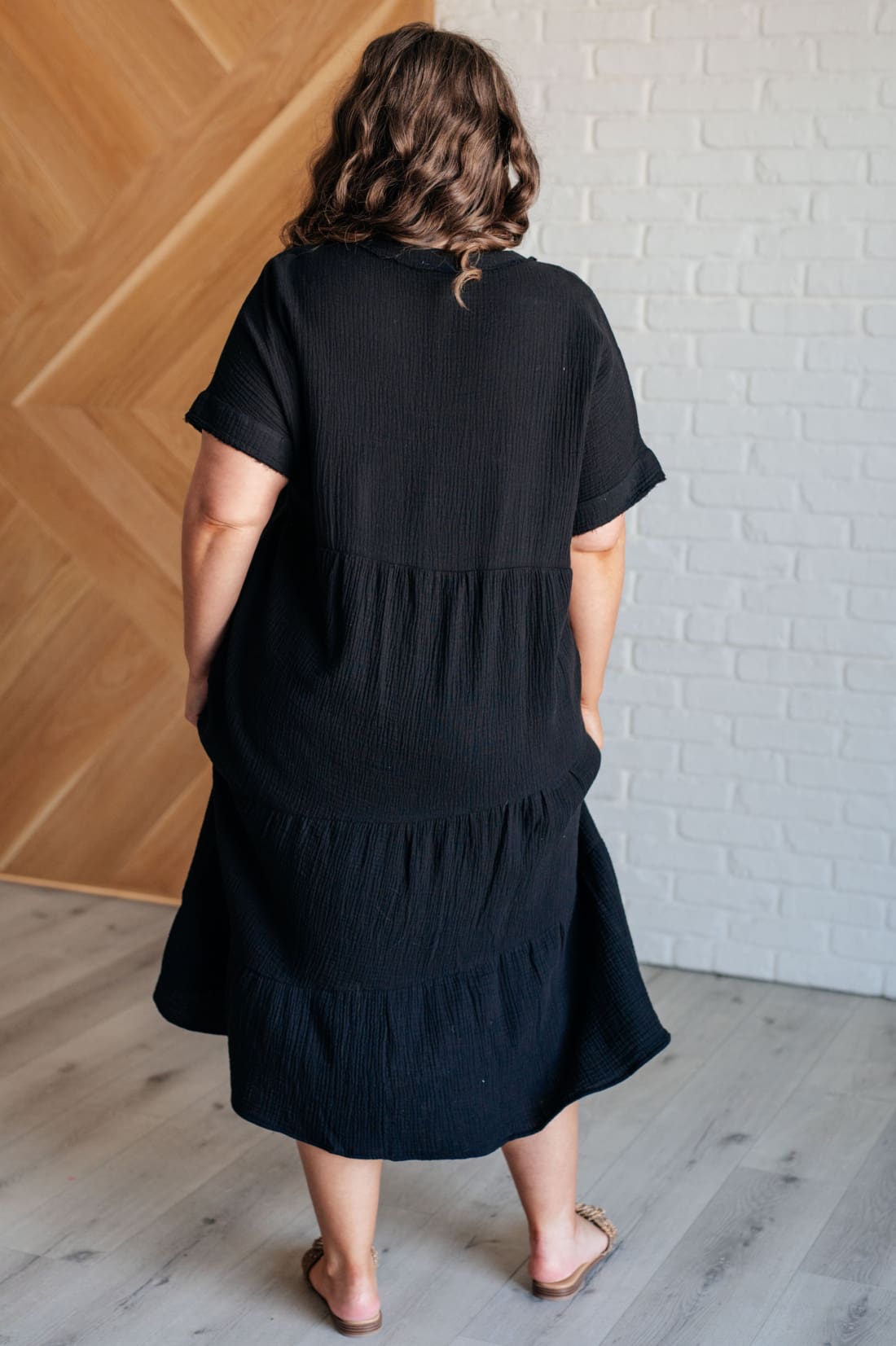 Always Learning Dolman Sleeve Dress in Black | Midi Dresses