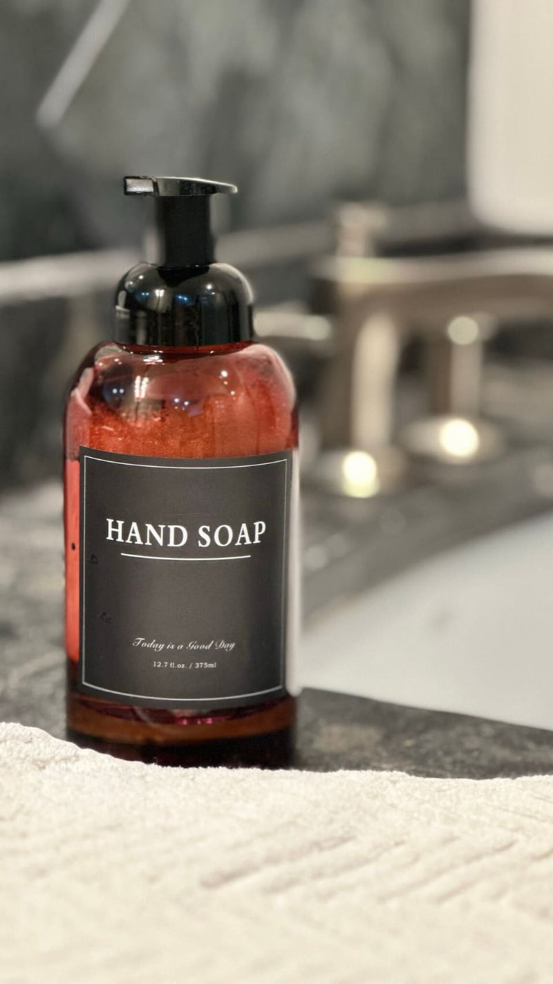 Amber Glass Foaming Soap Bottles