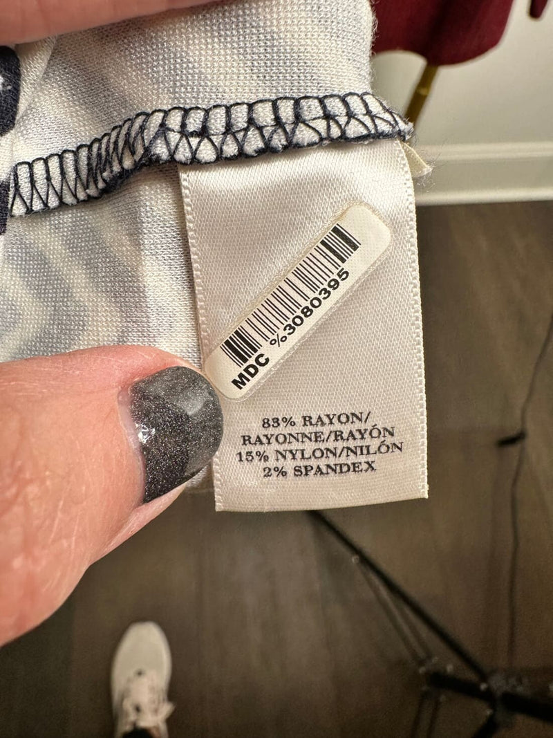 Ann Taylor Chevron Print Sleeveless Shift Dress M Pre Owned