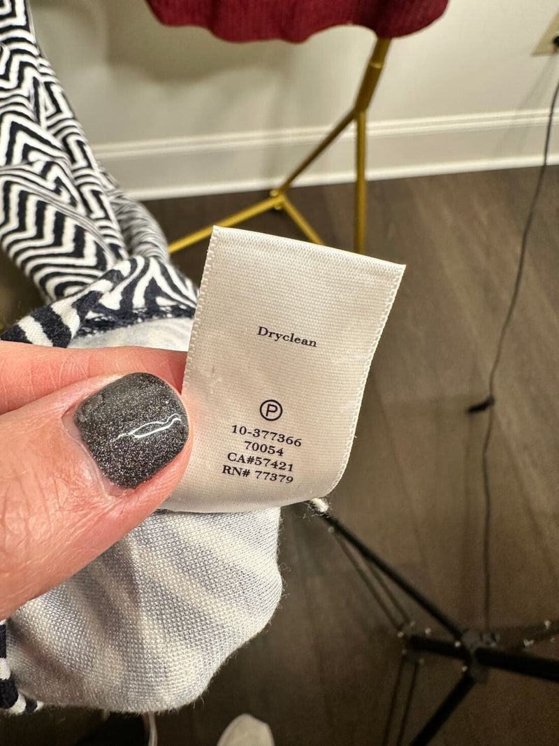 Ann Taylor Chevron Print Sleeveless Shift Dress M Pre Owned