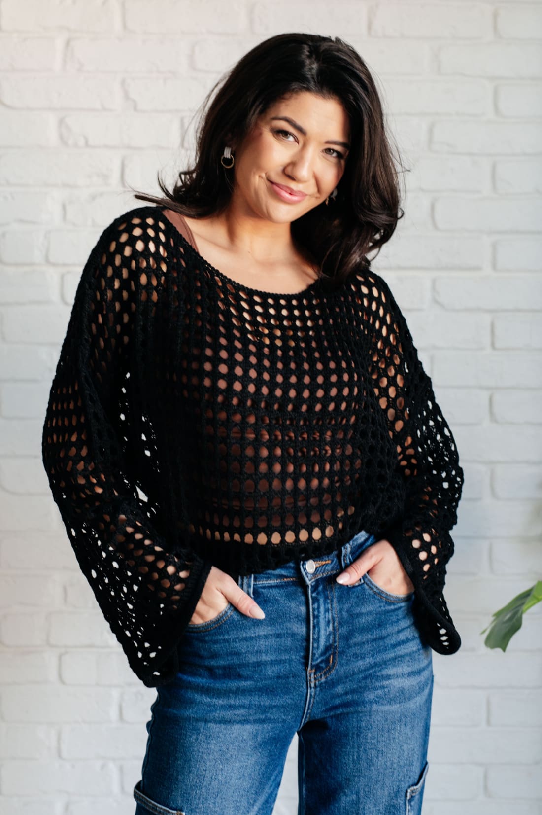 Ask Anyway Fishnet Sweater | Tops & Tees