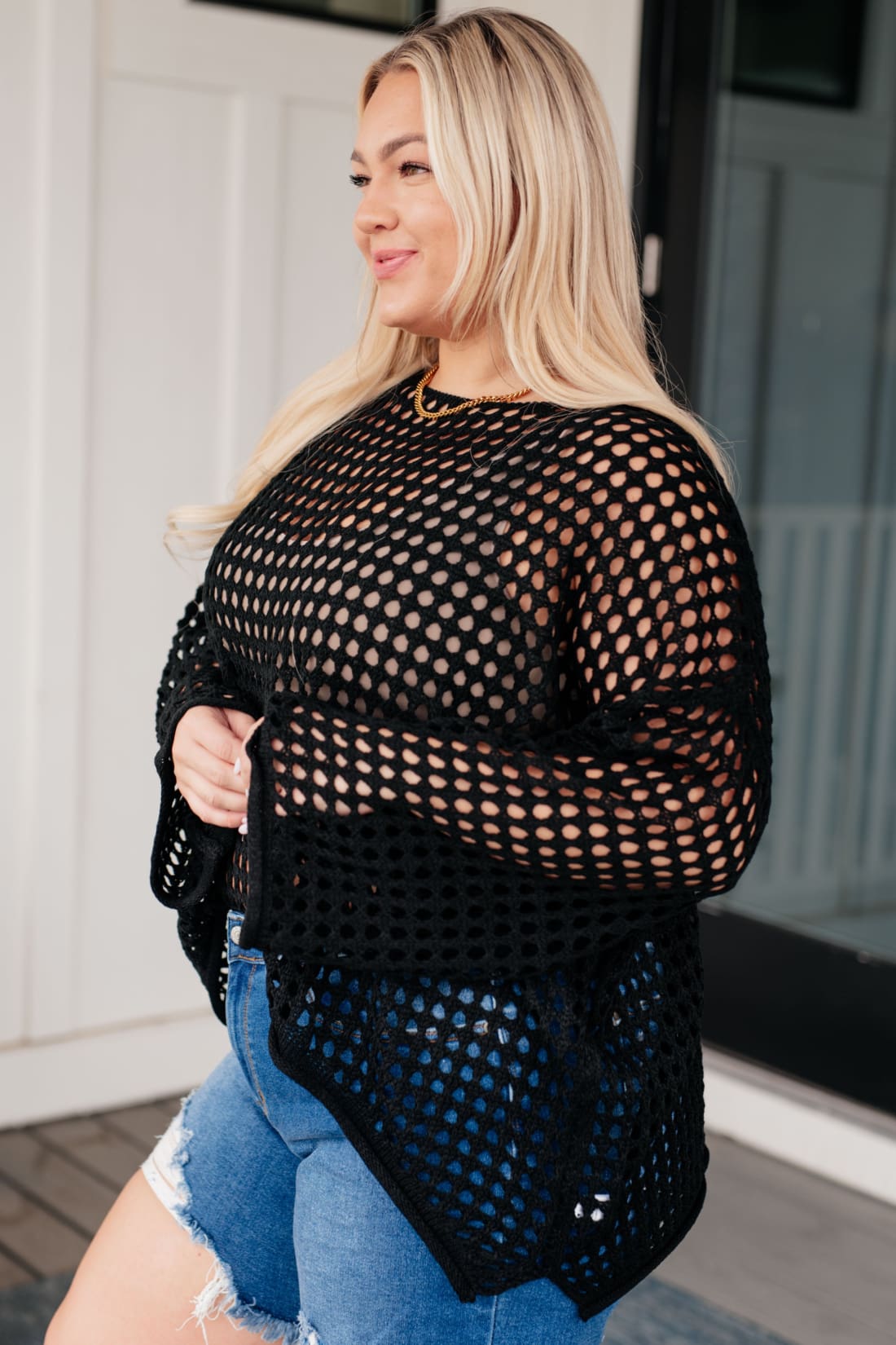 Ask Anyway Fishnet Sweater | Tops & Tees