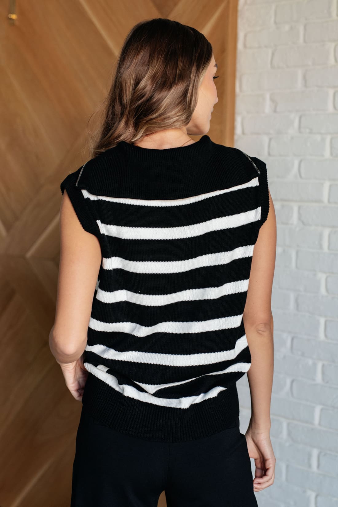 Attached at the Hip 1/4 Zip Sleeveless Sweater | tops + tees