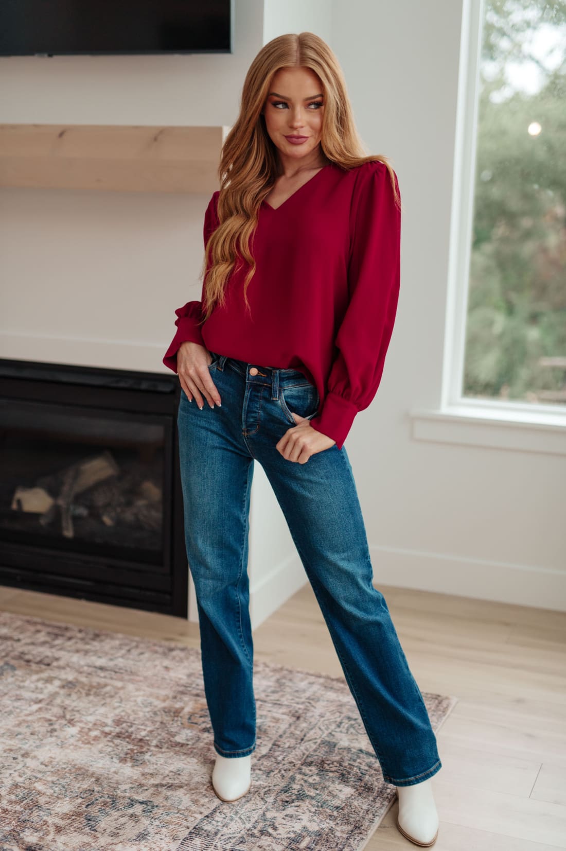 Back in Business V-Neck Blouse | Blouses & Shirts