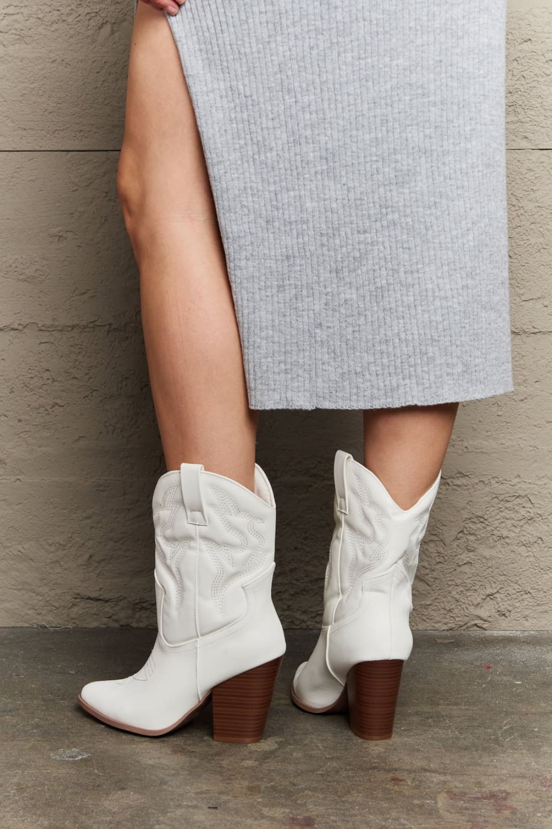 Bella Cowboy Boots in White | boots