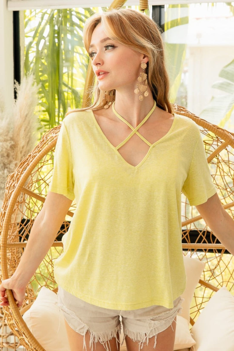 BiBi Tied Detail Short Sleeve T Shirt