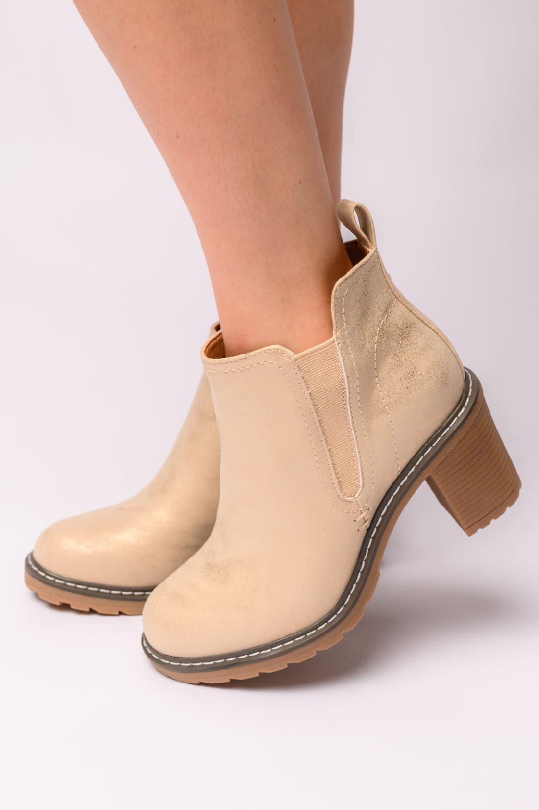 Bite Me Bootie in Gold | Womens