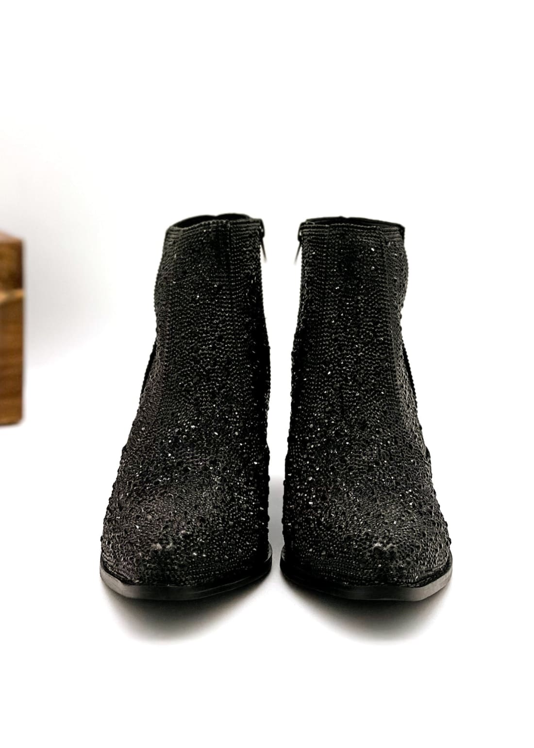 Black Rhinestone Booties | boots