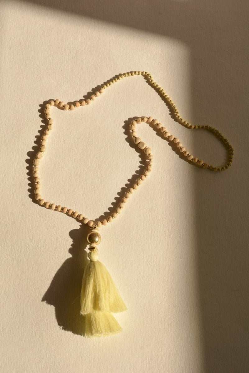 Bohemian Beaded Tassel Necklace | Necklace
