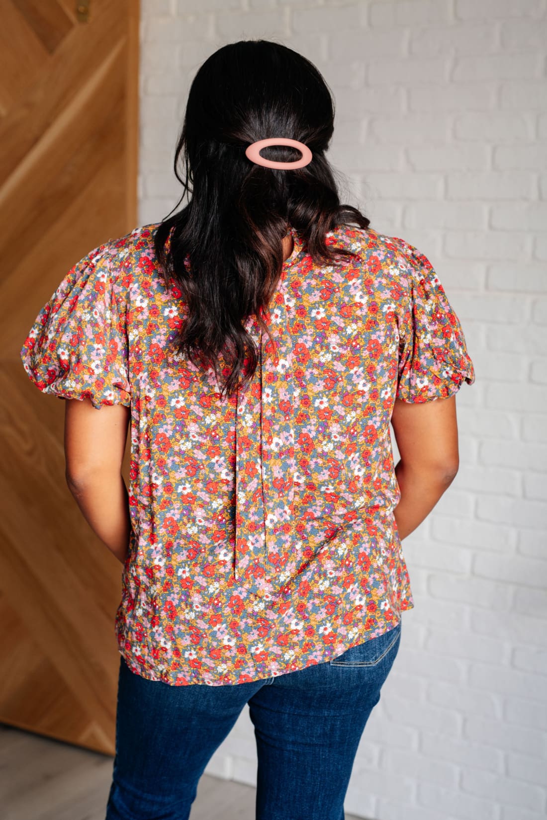 Bohemian Moment Floral Mock Neck Blouse | Blouses & Shirts