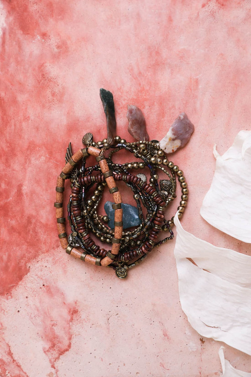 Boho Stone & Bead Stack Bracelet | Jewelry