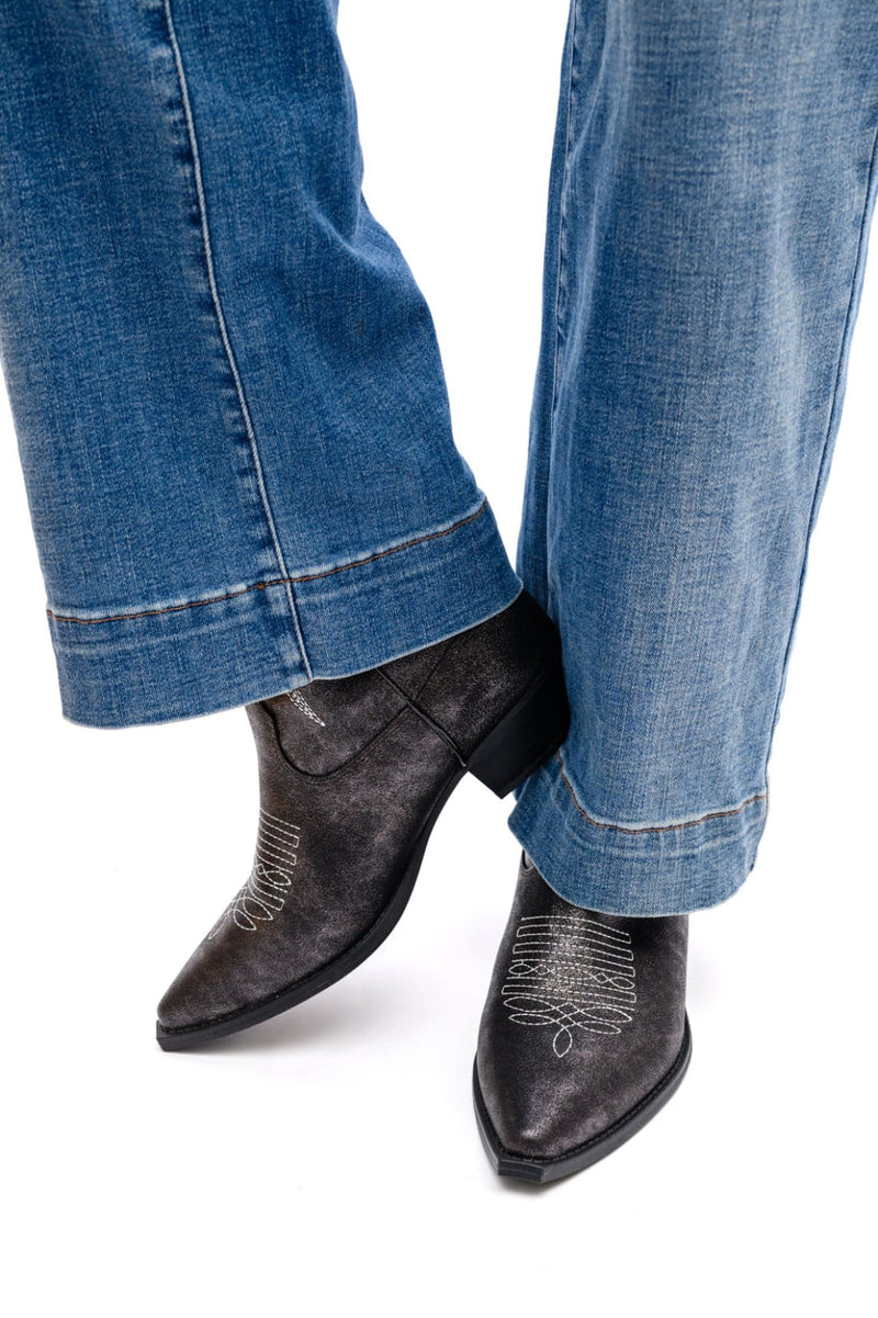Bowie Metallic Boot in Black