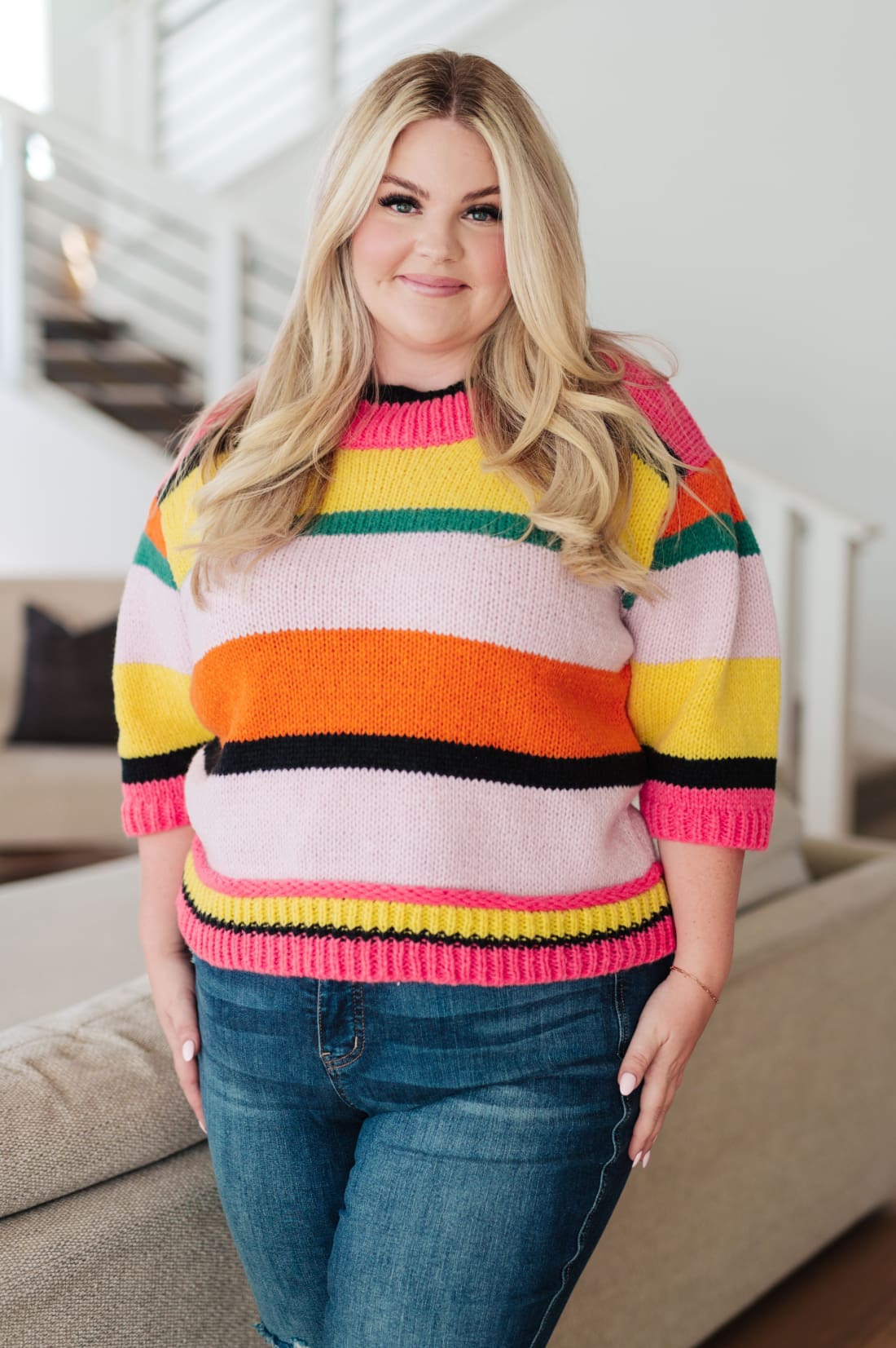 Bright Side Striped Sweater | Sweaters & Cardigans