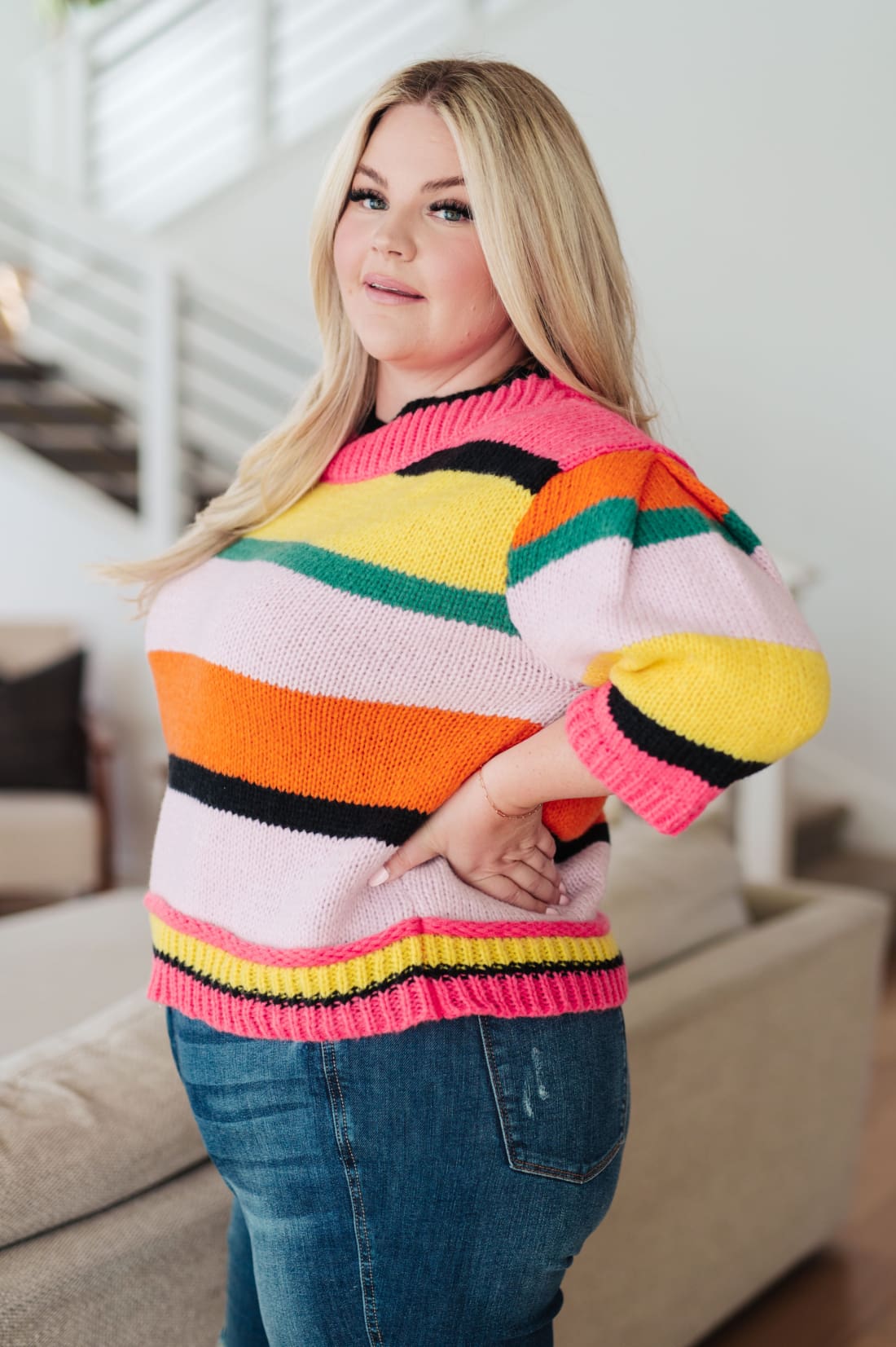 Bright Side Striped Sweater | Sweaters & Cardigans