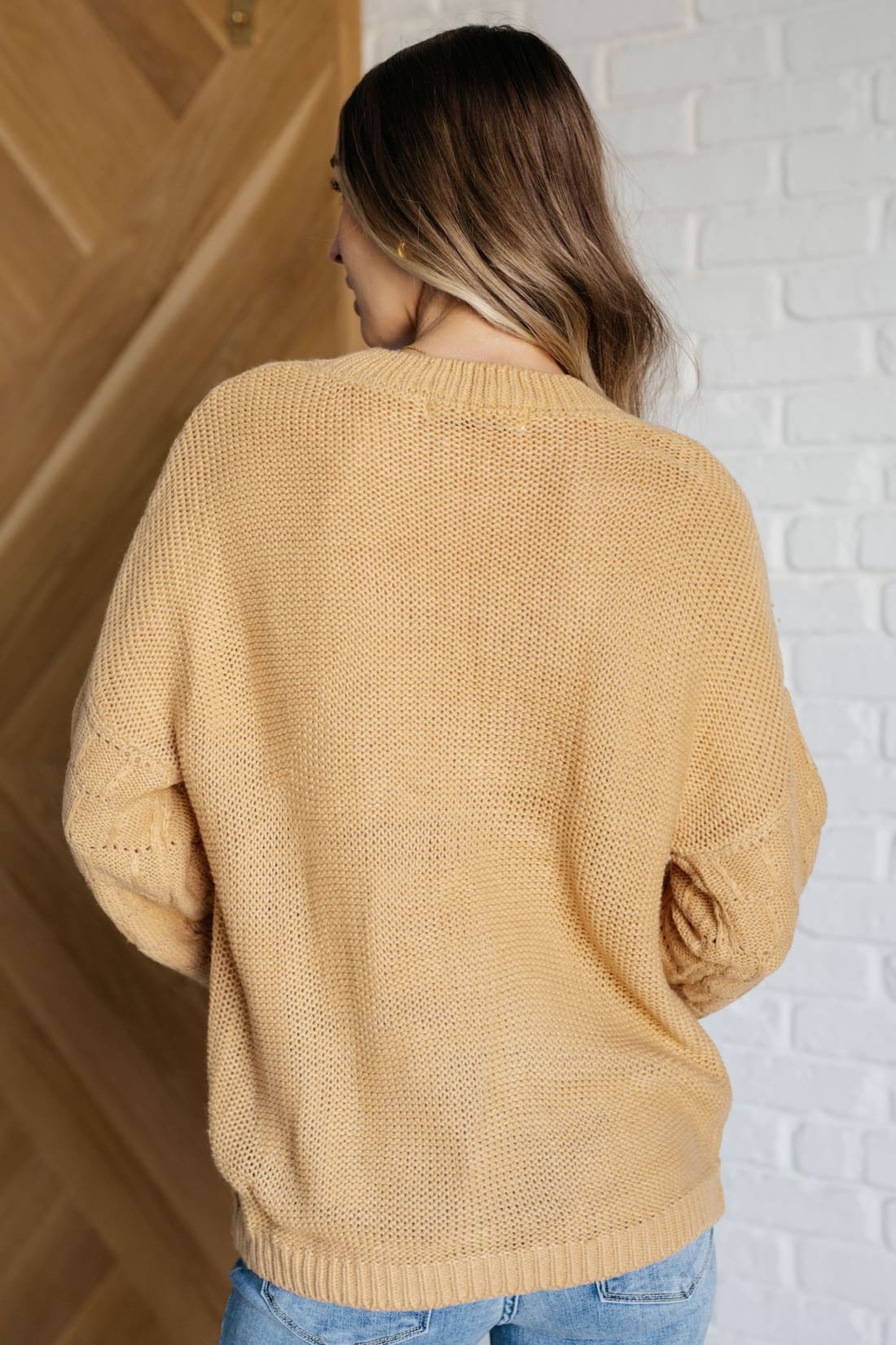 Bubbly Personality Bubble Sleeve Sweater in Wheat | Sweaters & Cardigans