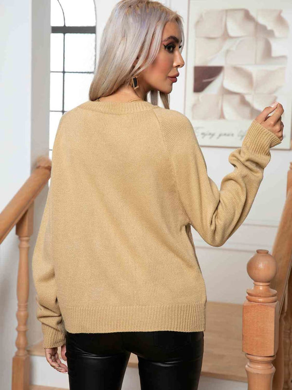 Cable-Knit Long Sleeve Sweater | Sweaters & Cardigans