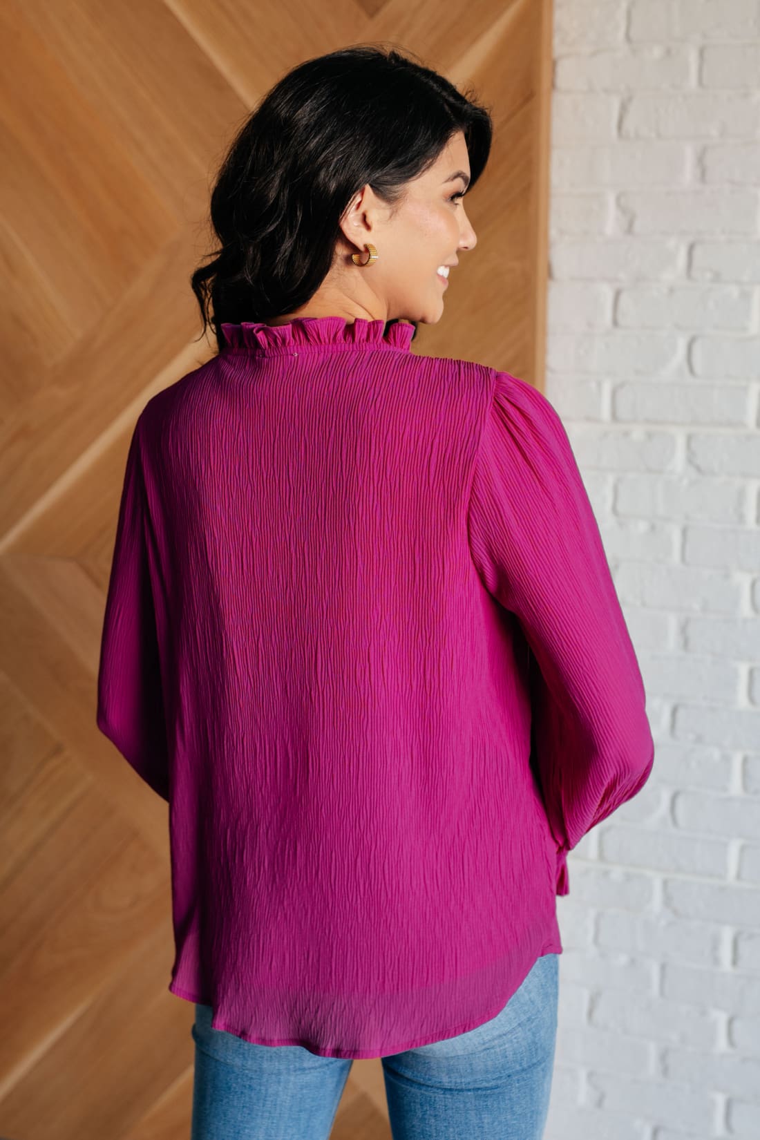 Candid Moment Ruffle Neckline Blouse | Blouses & Shirts