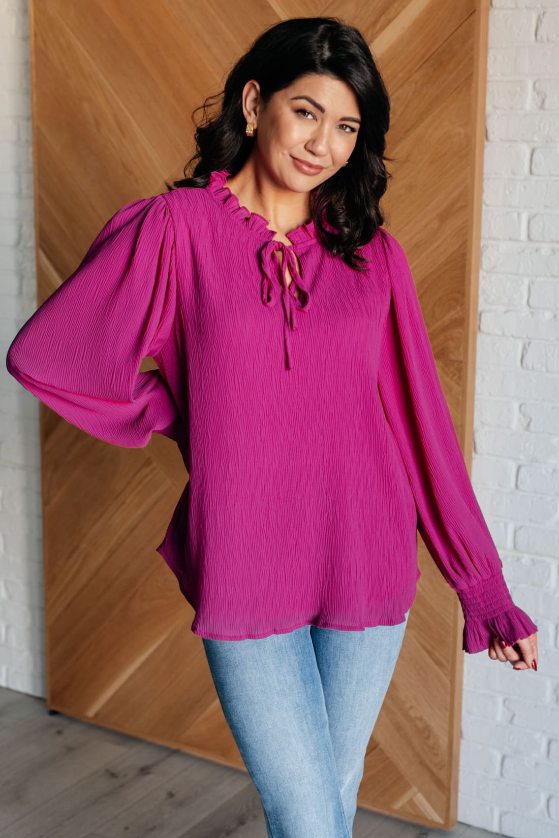 Candid Moment Ruffle Neckline Blouse | Blouses & Shirts