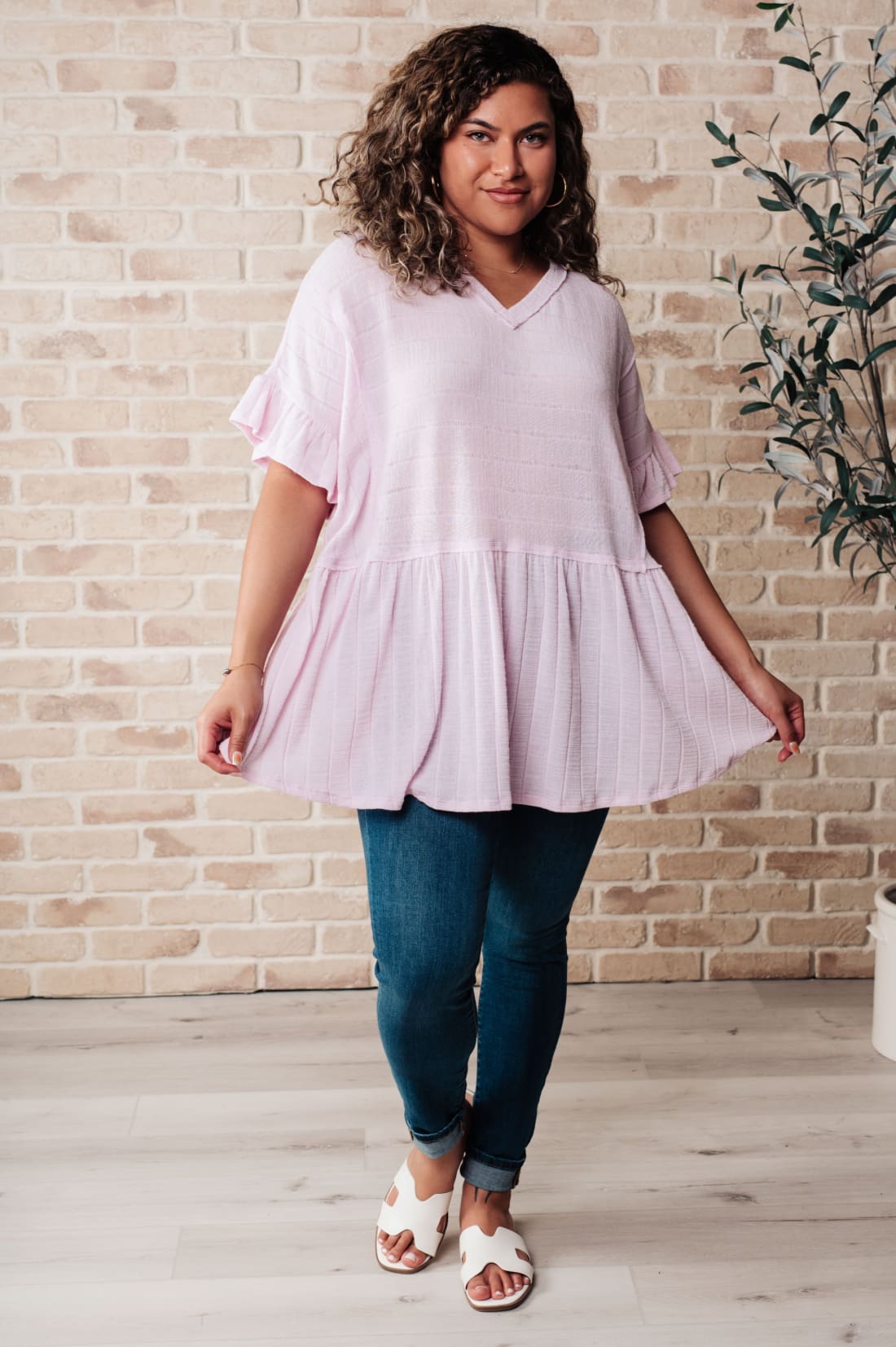 Ruffled Tunic Blouse