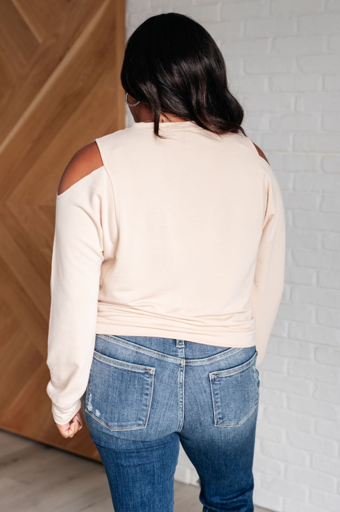 Carefully Crafted Cold Shoulder Top | Long Sleeve Tops