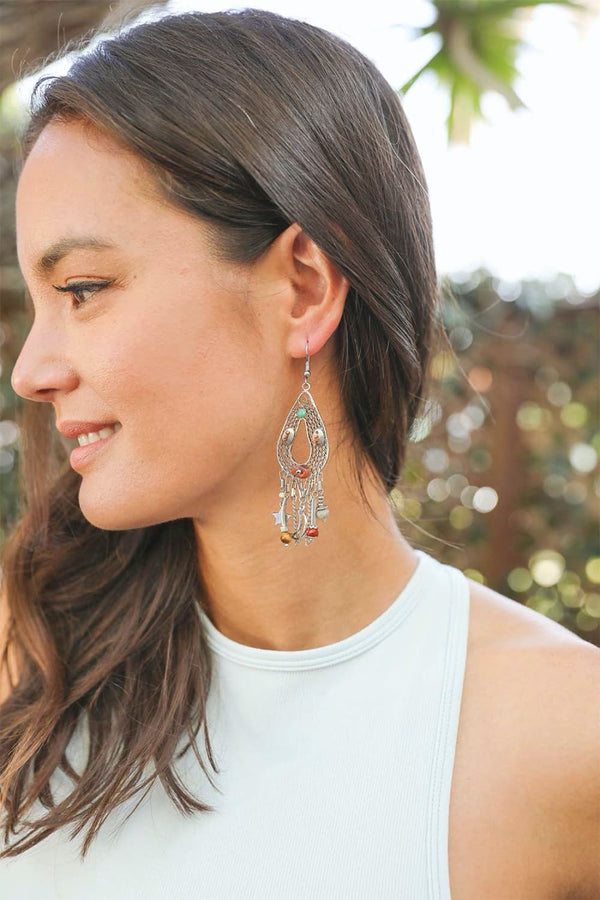 Carnelian Stones Beaded Earrings | Jewelry